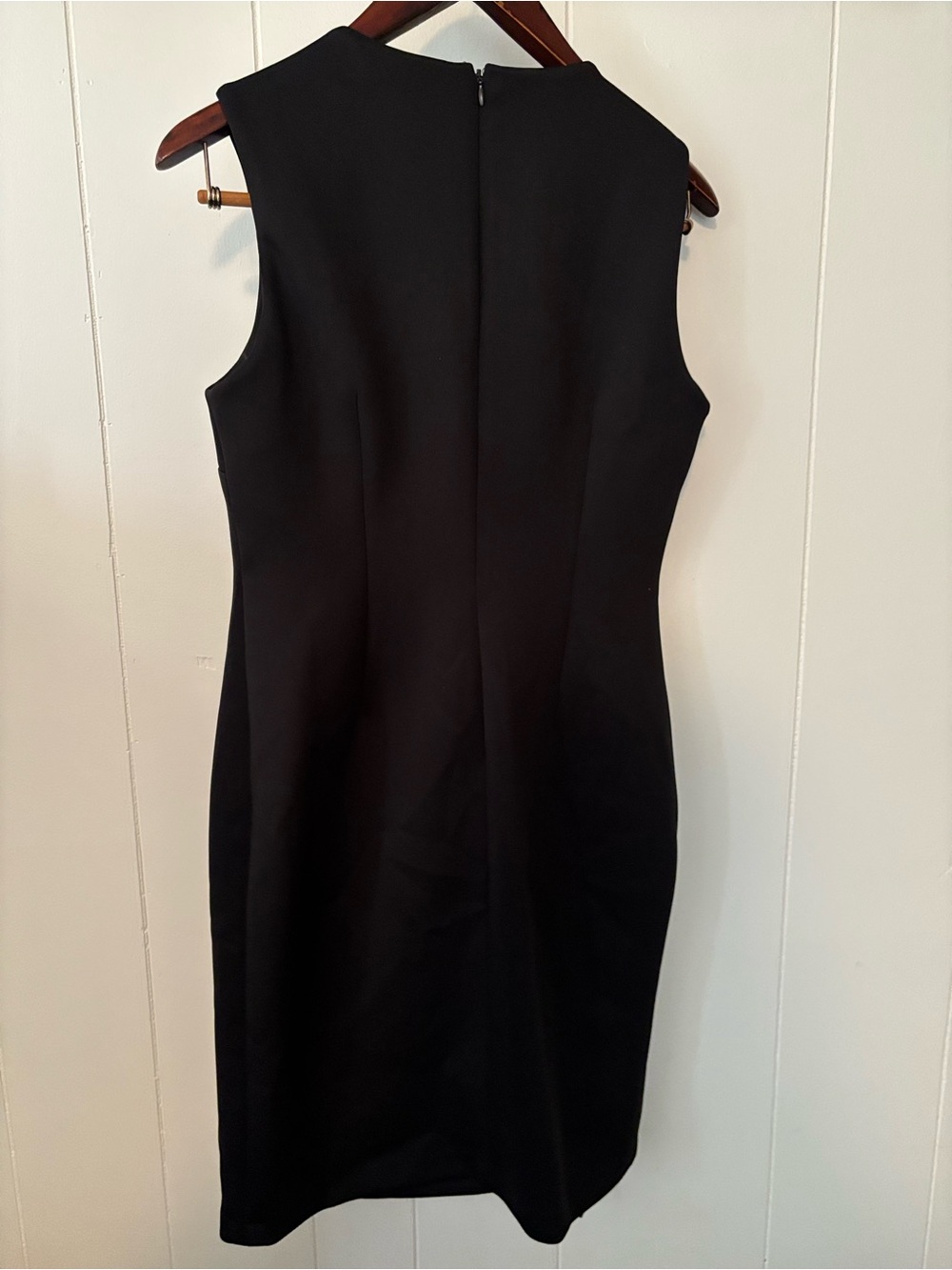 Calvin Klein Black Sleeveless Ruffle Midi Dress - Picture 2 of 6